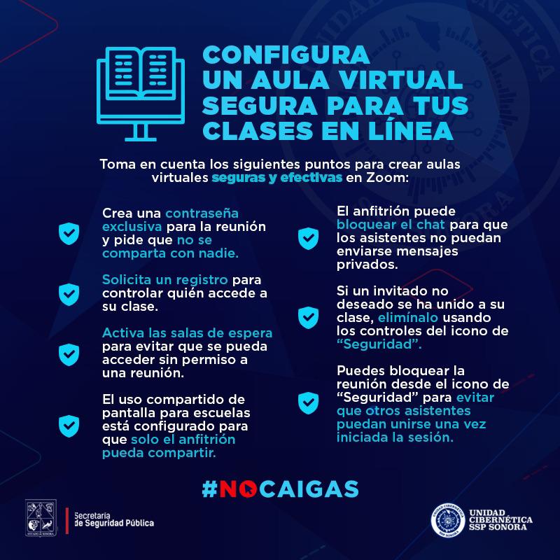 Emite Unidad Cibernética de Sonora recomendaciones para celebrar clases en línea seguras