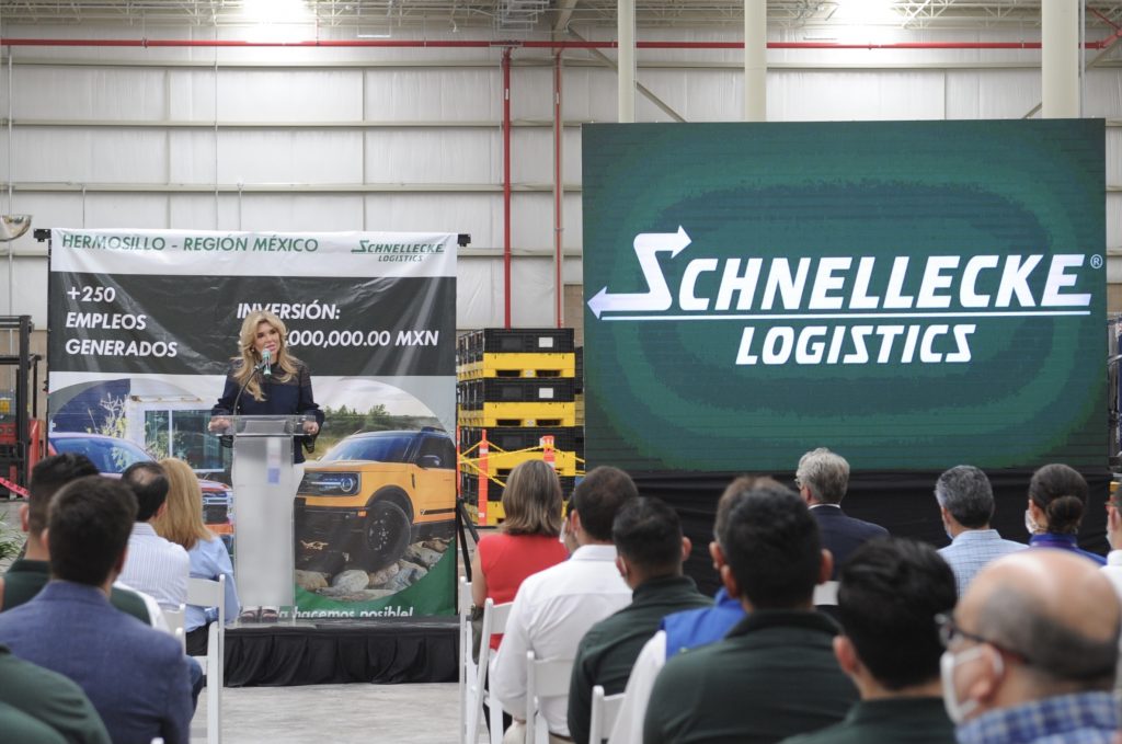 Inaugura gobernadora Pavlovich ampliación de la nave industrial de Schnellecke Logistics