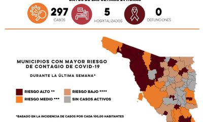 Reporta Secretaría de Salud 297 casos y cero defunciones por Covid-19