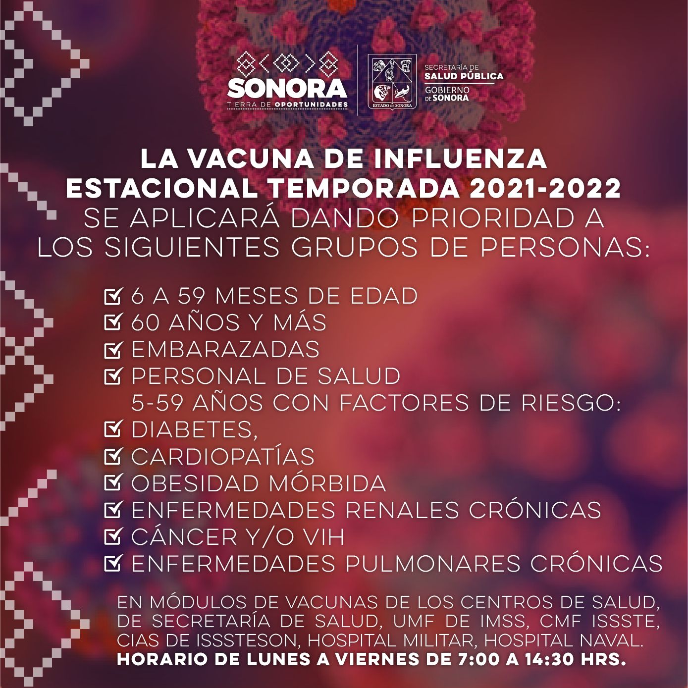 Secretaría de Salud llama a detectar síntomas de la influenza estacional