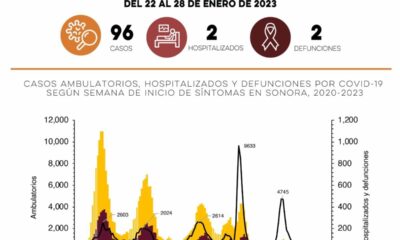 Salud Sonora confirma 96 casos de Covid-19 en la entidad