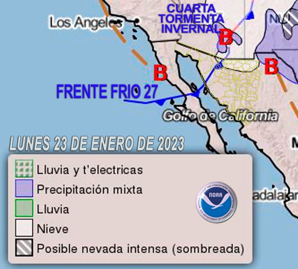 Emiten alerta por tormenta invernal en Sonora