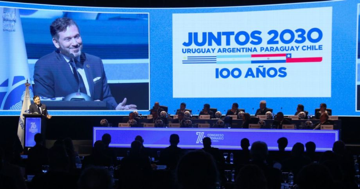 Alejandro Domínguez abogó por la candidatura conjunta de Uruguay, Argentina, Chile y Paraguay.