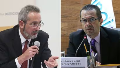 Los magistrados Óscar Guerra Ford y Rosendoevgueni.