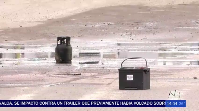 Muere al explotarle un taque de gas al interior de su carro en Hermosillo