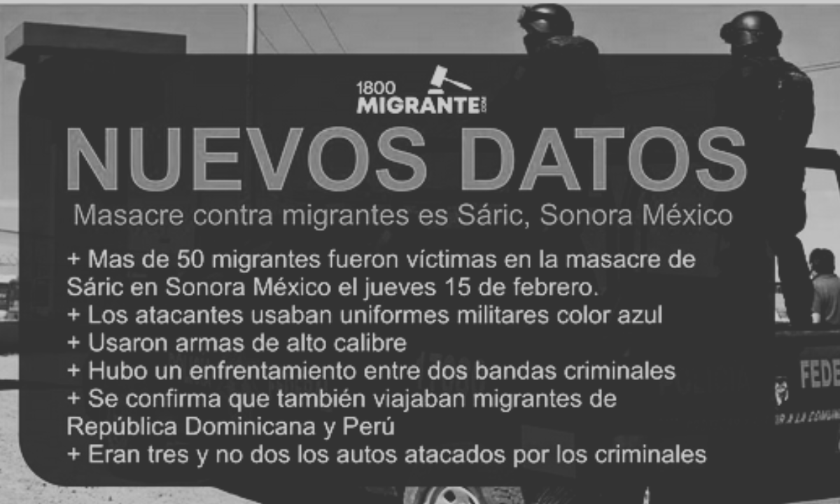 Fiscal de Sonora asegura que cifra difundida por 1800migrante es errónea