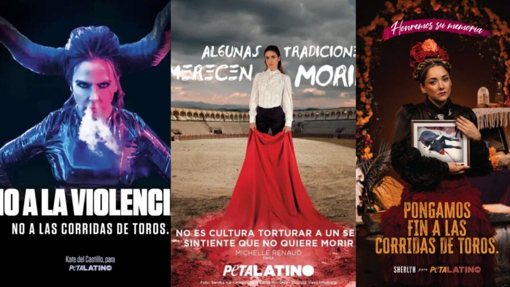 Famosas se unen a campaña de PETA en contra de las corridas de toros