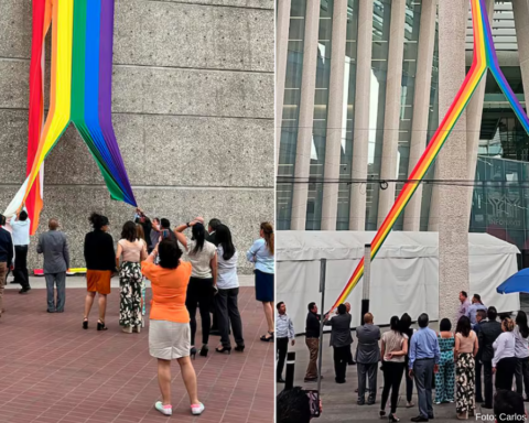 Un grupo de empleados del Infonavit destrozan la bandera LGTBI+ por ser “indigna”