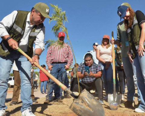 Llevan Toño Astiazarán y Patty Ruibal Hermosillo Crece Verde a La Cholla, con mega reforestación