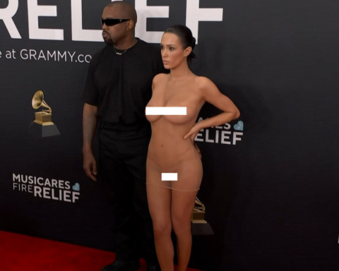 Kanye West y su esposa Bianca Censori.